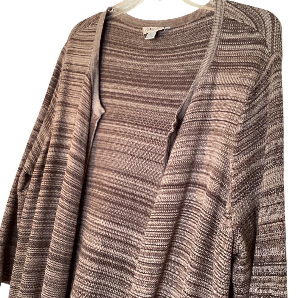 Pendleton Women Open Front Striped Knit Cardigan … - image 2